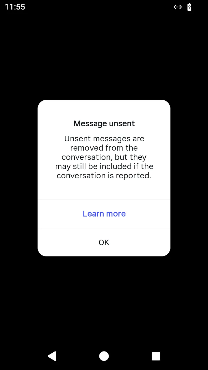 The unsend notice