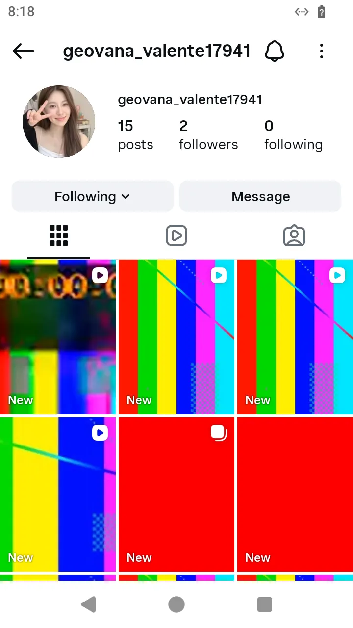 The profile's share sheet after sending