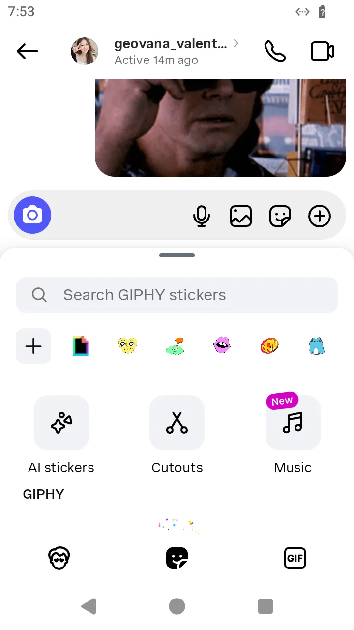 The emoji tab