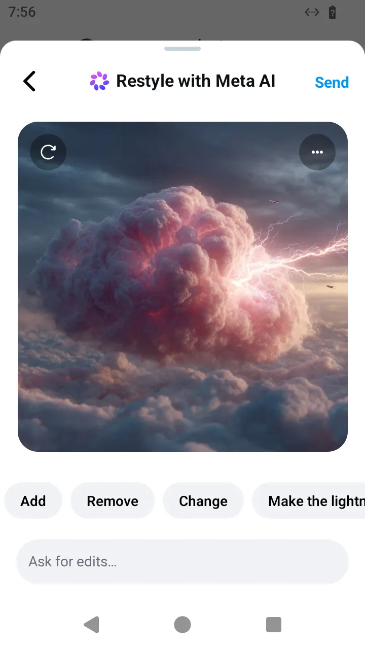 The generated image previewed
