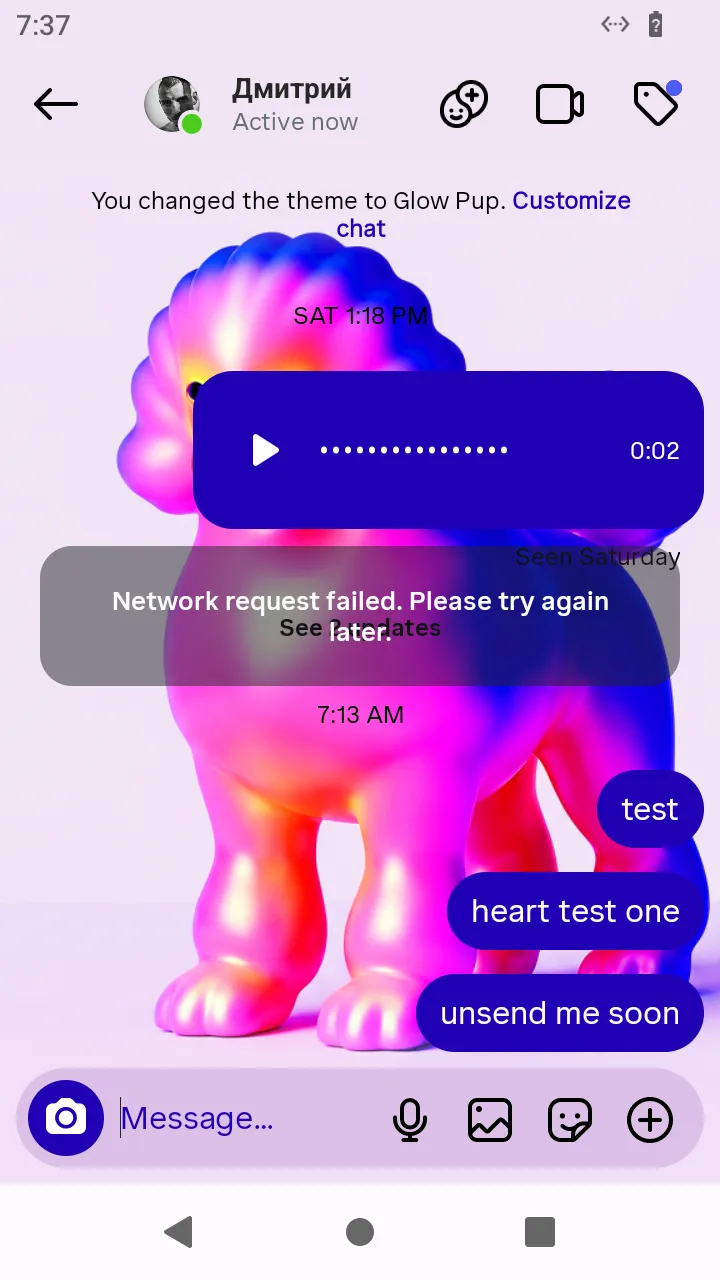 A failed send